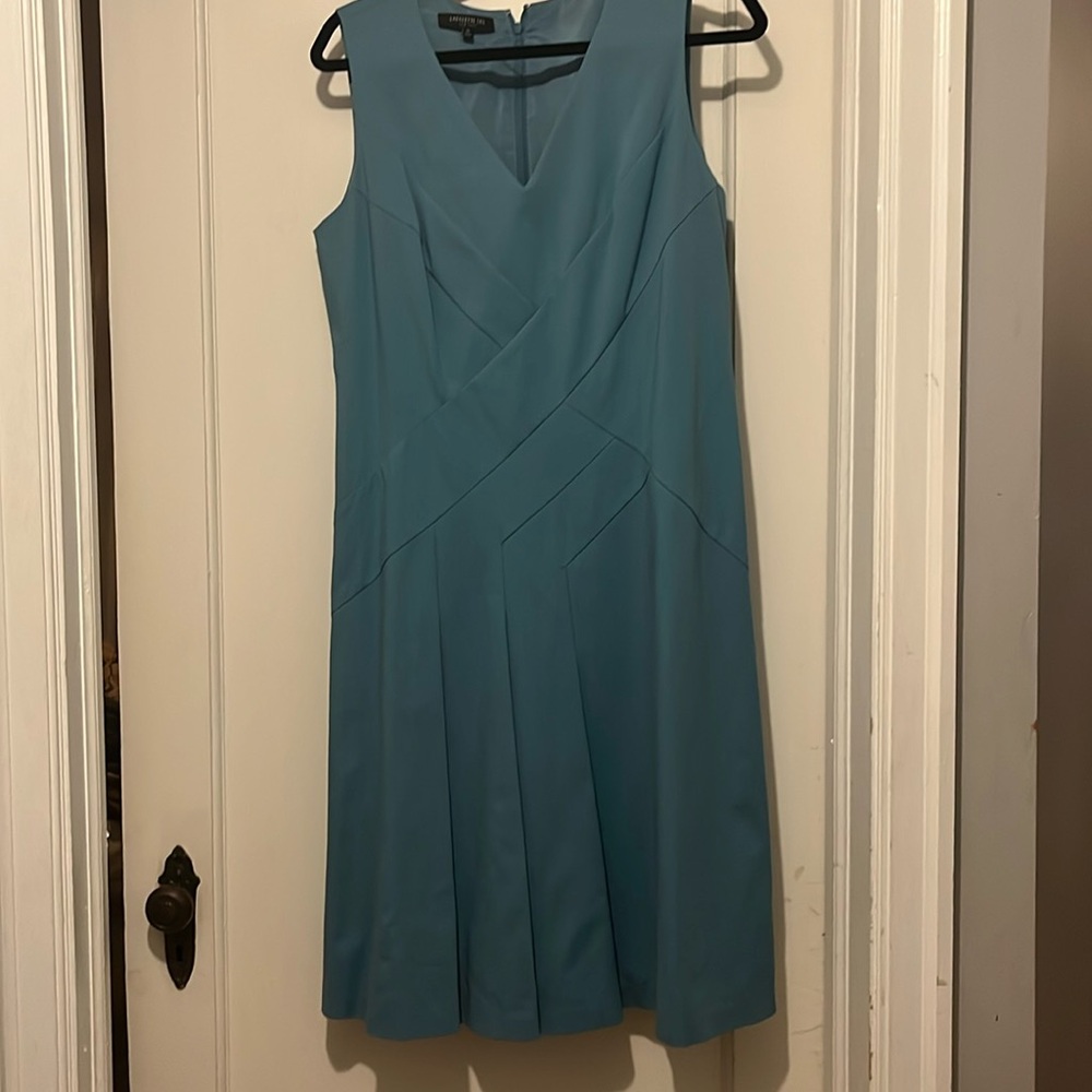 Lafayette 148 New York |  Blue Midi Dress, Shift Dress, Work & office | size 10